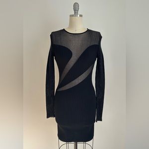 NWT HERVE LEGER Black dress size small